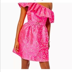 Lilly Pulitzer Shannie One-Shoulder Dress Size 12